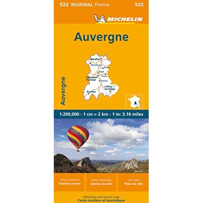 Michelin Regional France Auvergne, Limousin Map - Publicité Michelin Regional France Auvergne, Limousin Map - Publicité