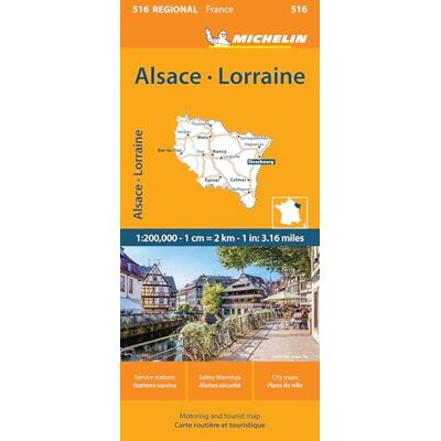 Michelin Regional France Alsace, Lorraine Map - Publicité Michelin Regional France Alsace, Lorraine Map - Publicité