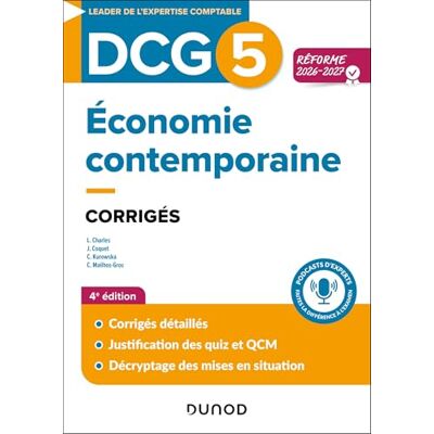 Charles, Léo DCG 5 Economie contemporaine Corrigés Réforme 2026-2027 - Publicité Charles, Léo DCG 5 Economie contemporaine Corrigés Réforme 2026-2027 - Publicité