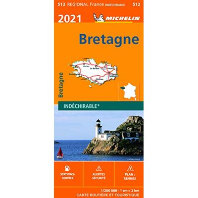 Michelin Carte Régionale Bretagne 2021 - Publicité Michelin Carte Régionale Bretagne 2021 - Publicité