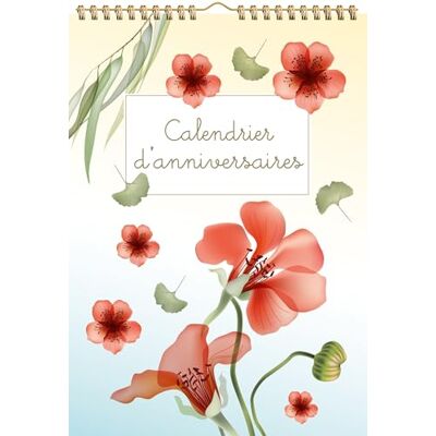 Collectif, Thade Calendrier d'anniversaires Transparent flowers - Publicité Collectif, Thade Calendrier d'anniversaires Transparent flowers - Publicité