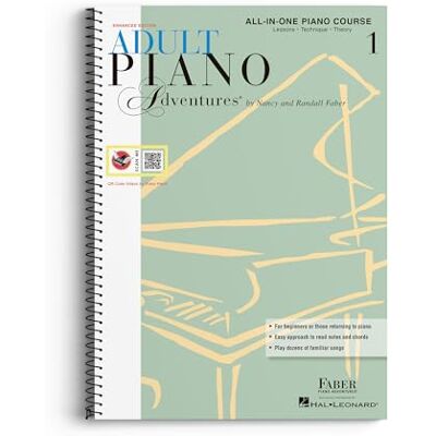 Various Adult Piano Adventures – Livre 1 cours tout-en-un Méthode de piano pour adultes débutants Faber Apprendre les accords et la lecture musicale Recueil de chansons avec audio et vidéo en ligne - Publicité Various Adult Piano Adventures – Livre 1 cours tout-en-un Méthode de piano pour adultes débutants Faber Apprendre les accords et la lecture musicale Recueil de chansons avec audio et vidéo en ligne - Publicité
