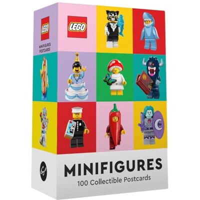 Chronicle Books Lego Minifigures: 100 Collectible Postcards - Publicité Chronicle Books Lego Minifigures: 100 Collectible Postcards - Publicité