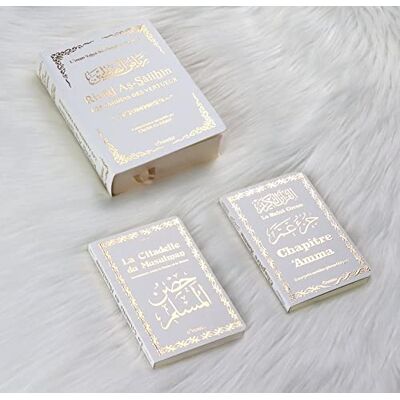 Collectif Pack Cadeau : Livres bilingues français/arabe Blanc Doré : Riyad As-Salihîn (Les Jardins des Vertueux), Chapitre 'Amma et La Citadelle du Musulman - Publicité Collectif Pack Cadeau : Livres bilingues français/arabe Blanc Doré : Riyad As-Salihîn (Les Jardins des Vertueux), Chapitre 'Amma et La Citadelle du Musulman - Publicité