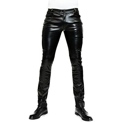 Bockle® Faux Leather Stretch Pantalon en Similicuir Leather Pants, Size: 40W / 36L - Publicité Bockle® Faux Leather Stretch Pantalon en Similicuir Leather Pants, Size: 40W / 36L - Publicité