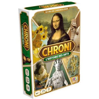 Blackrock Games CHRONI Nelle version L'HISTOIRE DES ARTS ON THE GO EDITIONS Jeu de société Jeu sur l'Histoire des Arts 1 à 6 joueurs dès 10 ans d'autres thèmes existes apprendre en s'amusant - Publicité Blackrock Games CHRONI Nelle version L'HISTOIRE DES ARTS ON THE GO EDITIONS Jeu de société Jeu sur l'Histoire des Arts 1 à 6 joueurs dès 10 ans d'autres thèmes existes apprendre en s'amusant - Publicité