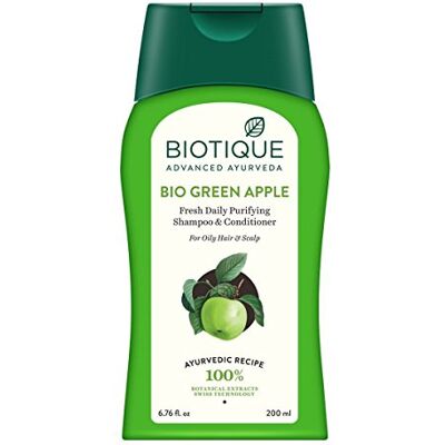 Biotique Bio green apple frais purifiant quotidien shampooing et revitalisant, 200ml - Publicité Biotique Bio green apple frais purifiant quotidien shampooing et revitalisant, 200ml - Publicité