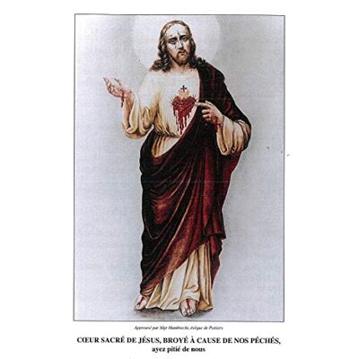 Editions Pierre Téqui Dépliant Coeur sacré de Jésus, broyé à cause de nos péchés, ayez pitié de nous - Publicité Editions Pierre Téqui Dépliant Coeur sacré de Jésus, broyé à cause de nos péchés, ayez pitié de nous - Publicité