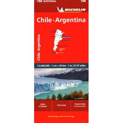 Michelin Map Chile Argentina Motoring and Tourist - Publicité Michelin Map Chile Argentina Motoring and Tourist - Publicité