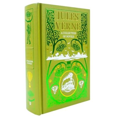 Verne, Jules A Collection of Jules Verne Novels Deluxe Leather Bound Classic - Publicité Verne, Jules A Collection of Jules Verne Novels Deluxe Leather Bound Classic - Publicité
