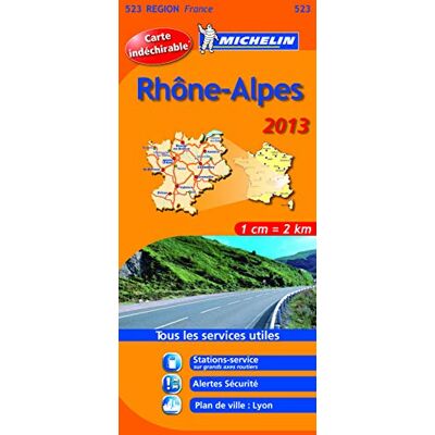 Collectif Michelin CARTE ROUTIERE 523 RHONE ALPES HR 2013 - Publicité Collectif Michelin CARTE ROUTIERE 523 RHONE ALPES HR 2013 - Publicité