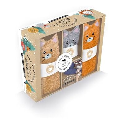 Coffret Mes chatons- chaussettes - Publicité Coffret Mes chatons- chaussettes - Publicité