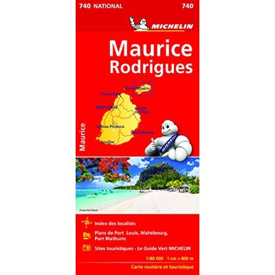 Michelin Carte Nationale Maurice Rodrigues - Publicité Michelin Carte Nationale Maurice Rodrigues - Publicité