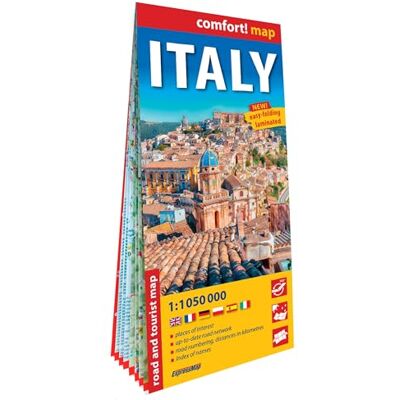 Italie 1/1.050.000 (carte grand format laminée). Italy - Publicité Italie 1/1.050.000 (carte grand format laminée). Italy - Publicité