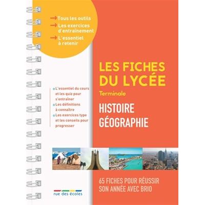 Collectif Les fiches du lycée Terminale Histoire-Géographie - Publicité Collectif Les fiches du lycée Terminale Histoire-Géographie - Publicité