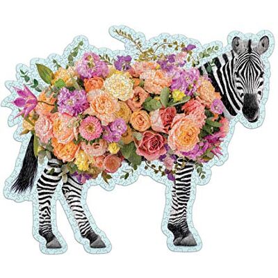 Galison 9780735366879 Party Animal 750 Piece Shaped Puzzle, Zebra - Publicité Galison 9780735366879 Party Animal 750 Piece Shaped Puzzle, Zebra - Publicité