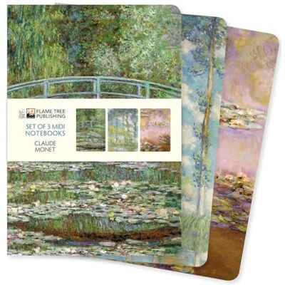 Claude Monet Set of 3 Midi Notebooks - Publicité Claude Monet Set of 3 Midi Notebooks - Publicité