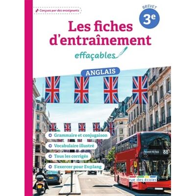 Collectif Les fiches d'entraînement effaçables anglais 3e - Publicité Collectif Les fiches d'entraînement effaçables anglais 3e - Publicité