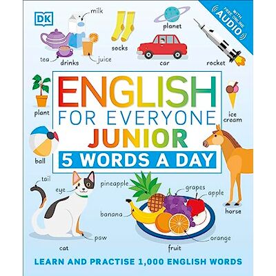 DK English for Everyone Junior 5 Words a Day: Learn and Practise 1,000 English Words - Publicité DK English for Everyone Junior 5 Words a Day: Learn and Practise 1,000 English Words - Publicité