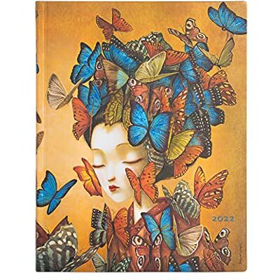 Paperblanks Agendas Flexis à Couverture Souple de 12 Mois 2022 Madame Butterfly Vertical Ultra (180 × 230 mm) - Publicité Paperblanks Agendas Flexis à Couverture Souple de 12 Mois 2022 Madame Butterfly Vertical Ultra (180 × 230 mm) - Publicité