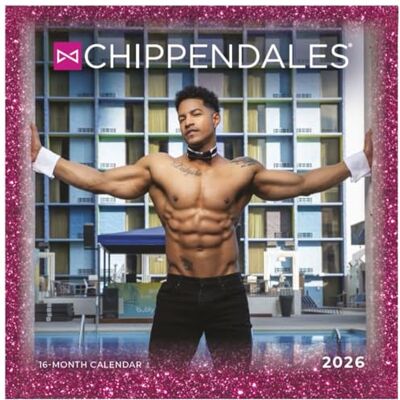 Carousel Calendars , Chippendales Mini calendrier mural 2026, 30,5 x 17,8 cm, calendrier de 16 mois avec reliure agrafée - Publicité Carousel Calendars , Chippendales Mini calendrier mural 2026, 30,5 x 17,8 cm, calendrier de 16 mois avec reliure agrafée - Publicité