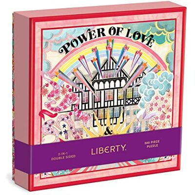 Abrams Books Liberty Power of Love 500 Piece Double Sided Puzzle with Shaped Pieces, 9780735370913 - Publicité Abrams Books Liberty Power of Love 500 Piece Double Sided Puzzle with Shaped Pieces, 9780735370913 - Publicité