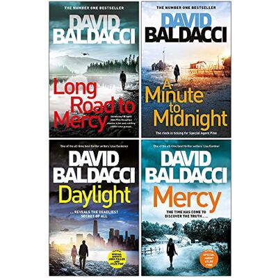 David Baldacci Atlee Pine Series 4 Books Collection Set (Long Road to Mercy, A Minute to Midnight, Daylight, Mercy) - Publicité David Baldacci Atlee Pine Series 4 Books Collection Set (Long Road to Mercy, A Minute to Midnight, Daylight, Mercy) - Publicité