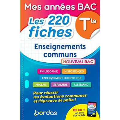 Collectif Mes années BAC Les 200 fiches Enseignements communs Terminale - Publicité Collectif Mes années BAC Les 200 fiches Enseignements communs Terminale - Publicité
