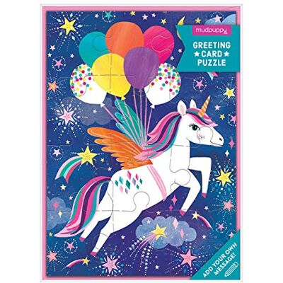 MudPuppy Unicorn Party Greeting Card Puzzle - Publicité MudPuppy Unicorn Party Greeting Card Puzzle - Publicité