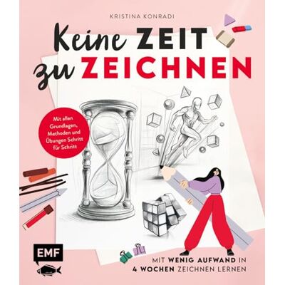Konradi, Kristina Keine Zeit zu zeichnen: Mit wenig Aufwand in 4 Wochen zeichnen lernen Mit allen Grundlagen, fundierten Methoden und zielführenden Übungen sowie Schritt-für-Schritt-Anleitungen - Publicité Konradi, Kristina Keine Zeit zu zeichnen: Mit wenig Aufwand in 4 Wochen zeichnen lernen Mit allen Grundlagen, fundierten Methoden und zielführenden Übungen sowie Schritt-für-Schritt-Anleitungen - Publicité