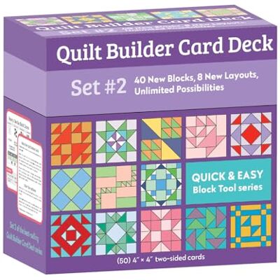 C&T Publishing Quilt Builder Card Deck Set: 40 New Blocks, 8 New Layouts, Unlimited Possibilities (2) - Publicité C&T Publishing Quilt Builder Card Deck Set: 40 New Blocks, 8 New Layouts, Unlimited Possibilities (2) - Publicité