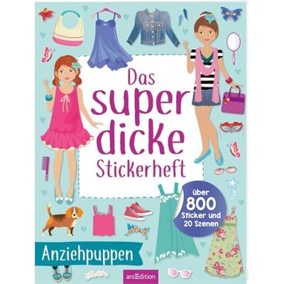 Das superdicke Stickerheft Anziehpuppen: Über 800 Sticker und 20 Szenen - Publicité Das superdicke Stickerheft Anziehpuppen: Über 800 Sticker und 20 Szenen - Publicité