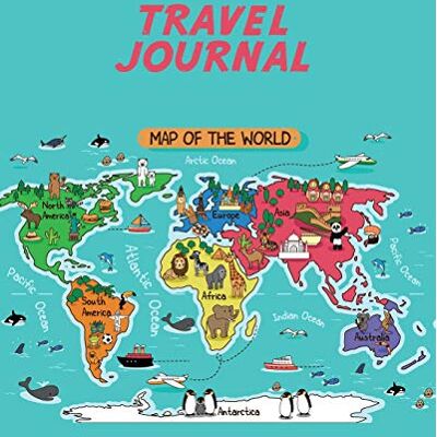 Journals, Pomeganate Travel Journal: Map Of The World. Kid's Travel Journal. Holiday Activity Diary And Scrapbook To Write, Draw And Stick-In. (World Map, Vacation Notebook, Adventure Log) - Publicité Journals, Pomeganate Travel Journal: Map Of The World. Kid's Travel Journal. Holiday Activity Diary And Scrapbook To Write, Draw And Stick-In. (World Map, Vacation Notebook, Adventure Log) - Publicité