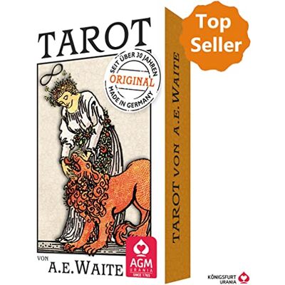 Arthur Edward Waite & Pamela Colman Smith Premium Tarot von A.E. Waite Deluxe (78 Tarotkarten im Deluxeformat, 9,9 x 16,9 cm) - Publicité Arthur Edward Waite & Pamela Colman Smith Premium Tarot von A.E. Waite Deluxe (78 Tarotkarten im Deluxeformat, 9,9 x 16,9 cm) - Publicité