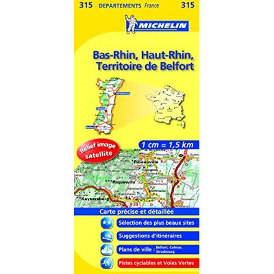Collectif Michelin Carte DPARTEMENTS Bas-Rhin, Haut-Rhin, Territoire de Belfort - Publicité Collectif Michelin Carte DPARTEMENTS Bas-Rhin, Haut-Rhin, Territoire de Belfort - Publicité