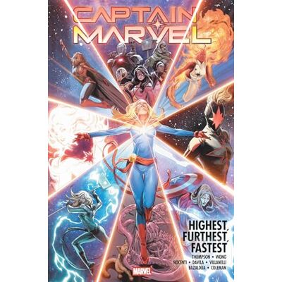 Thompson, Kelly Captain Marvel: Highest, Furthest, Fastest Omnibus Carmen Carnero Cover - Publicité Thompson, Kelly Captain Marvel: Highest, Furthest, Fastest Omnibus Carmen Carnero Cover - Publicité