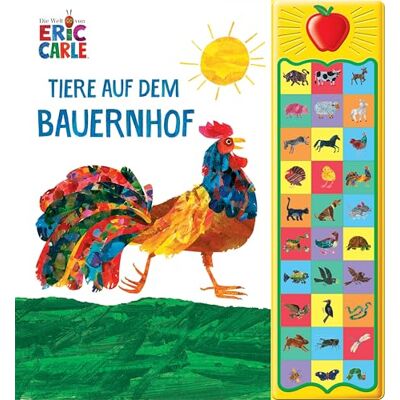 PI Kids Eric Carle Tiere auf dem Bauernhof 30-Button-Soundbuch Hardcover-Buch mit 30 Geräuschen - Publicité PI Kids Eric Carle Tiere auf dem Bauernhof 30-Button-Soundbuch Hardcover-Buch mit 30 Geräuschen - Publicité