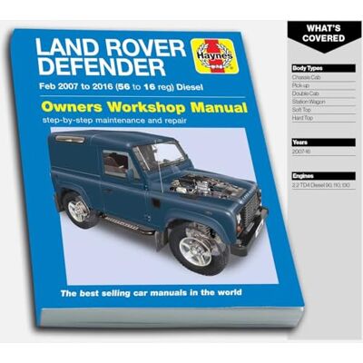 Haynes Land Rover Defender Diesel (Feb '07-'16) 56 16 - Publicité Haynes Land Rover Defender Diesel (Feb '07-'16) 56 16 - Publicité