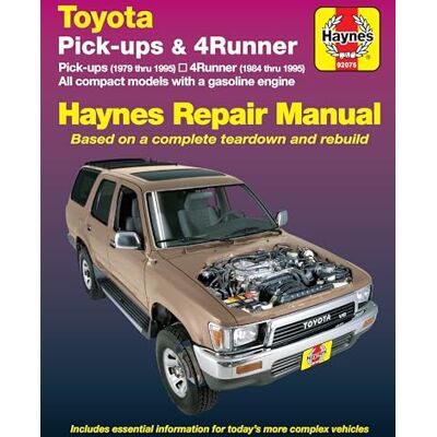 Haynes Toyota Pickups and 4-Runner, 1979-1995 - Publicité Haynes Toyota Pickups and 4-Runner, 1979-1995 - Publicité