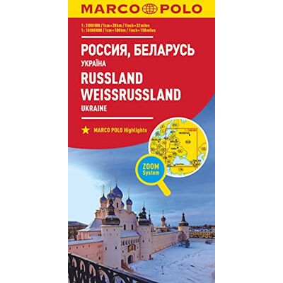 Russia and Belarus Marco Polo Map: Also shows Ukraine - Publicité Russia and Belarus Marco Polo Map: Also shows Ukraine - Publicité