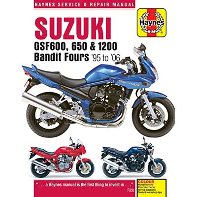Haynes Suzuki GSF600, 650 & 1200 Bandit Fours '95 to '06 Service and Repair Manual - Publicité Haynes Suzuki GSF600, 650 & 1200 Bandit Fours '95 to '06 Service and Repair Manual - Publicité