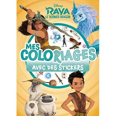 COLLECTIF RAYA ET LE DERNIER DRAGON Mes Coloriages avec Stickers Disney - Publicité COLLECTIF RAYA ET LE DERNIER DRAGON Mes Coloriages avec Stickers Disney - Publicité