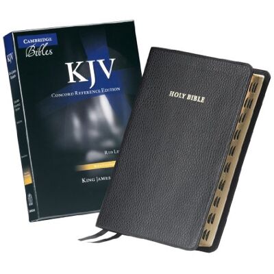 KJV Concord Reference Bible, Black Calf Split Leather, Red-letter Text, Thumb Index, KJ564:XRI - Publicité KJV Concord Reference Bible, Black Calf Split Leather, Red-letter Text, Thumb Index, KJ564:XRI - Publicité