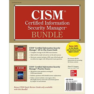 Gregory, Peter CISM Certified Information Security Manager Bundle - Publicité Gregory, Peter CISM Certified Information Security Manager Bundle - Publicité