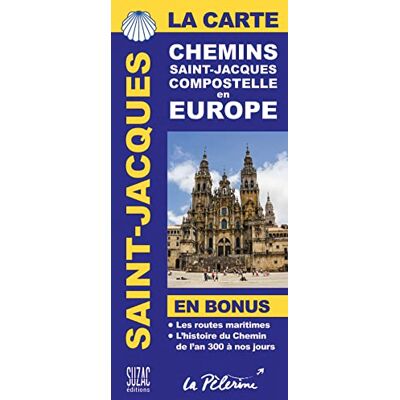 Collectif La carte des chemins de Saint-Jacques de Compostelle en Europe - Publicité Collectif La carte des chemins de Saint-Jacques de Compostelle en Europe - Publicité