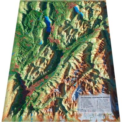 3DMAP CARTE EN RELIEF DES BAUGES-BELLEDONNE-CHARTREUSE: CARTE EN RELIEF DES BAUGES-BELLEDONNE-CHARTREUSE - Publicité 3DMAP CARTE EN RELIEF DES BAUGES-BELLEDONNE-CHARTREUSE: CARTE EN RELIEF DES BAUGES-BELLEDONNE-CHARTREUSE - Publicité