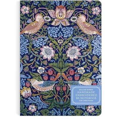 Galison William Morris Strawberry Thief Handmade Embroidered B5 Journal - Publicité Galison William Morris Strawberry Thief Handmade Embroidered B5 Journal - Publicité