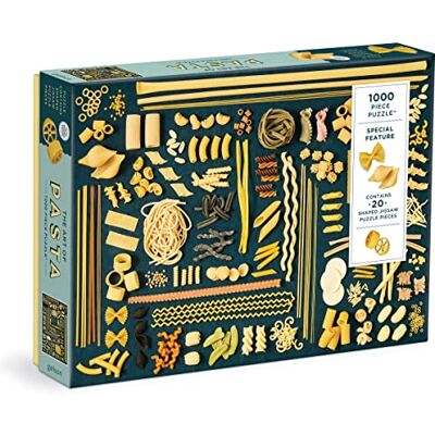 Galison The Art of Pasta 1000 Piece Puzzle with Shaped Pieces - Publicité Galison The Art of Pasta 1000 Piece Puzzle with Shaped Pieces - Publicité