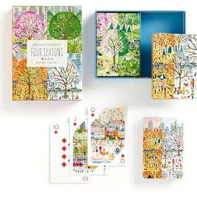 Galison Michael Storrings Four Seasons Playing Card Set - Publicité Galison Michael Storrings Four Seasons Playing Card Set - Publicité