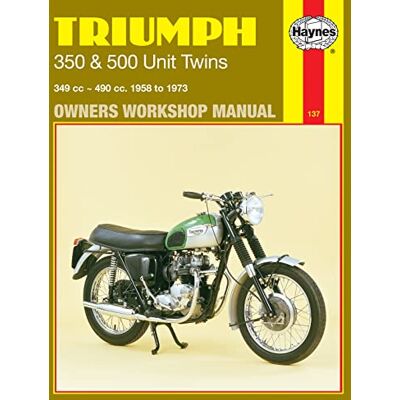 Haynes Triumph 350 and 500 Unit Twins Owners Workshop Manual, No. 137: '58-'73 - Publicité Haynes Triumph 350 and 500 Unit Twins Owners Workshop Manual, No. 137: '58-'73 - Publicité